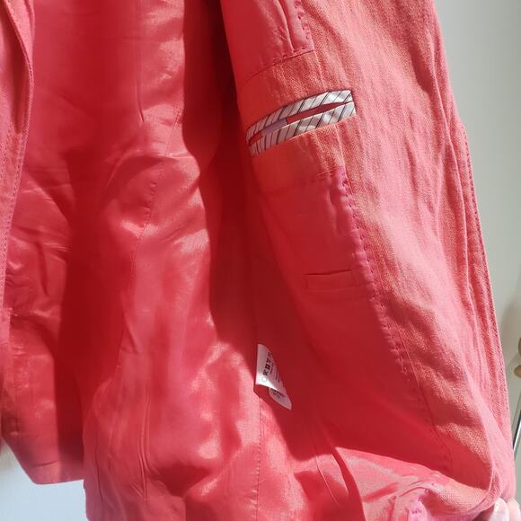 J Crew Schoolboy Blazer Women's 0 Peach Coral 2 Button Closure Lined - Picture 9 of 15